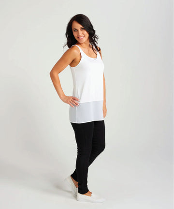 Zafina Longline Top - White